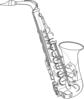 Saxophone Outline Clip Art