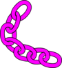 Fuchsia Multilink Chain Clip Art