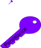 Large Persistence Purple Key Clip Art