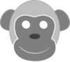 Dan Monkey Grey 100x86 5 Clip Art