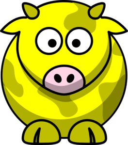 Yellow Cow 2 Clip Art