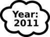 Year 2011 Sign Clip Art