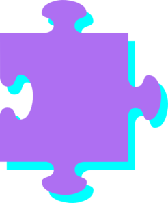 Purple Turquoise Puzzle Clip Art