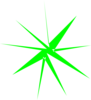 Green Star Sparkles Clip Art