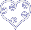 Heart Grey And Blue Clip Art