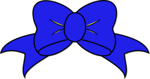 Navy Blue Bow Bright Clip Art