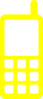 Yellow Icon Mobile Phone Clip Art