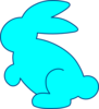 Sea Green Bunny  Clip Art