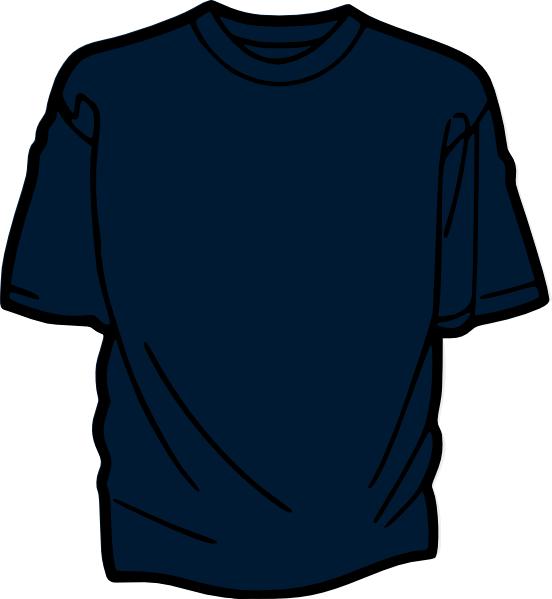 Download T Shirt Template Dark Blue Clip Art at Clker.com - vector ...