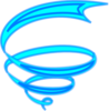 Spiral-lt.blue Clip Art