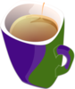 Purple-green Coffee Mug Clip Art