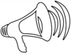 Megaphone Outline Clip Art