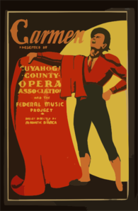  Carmen  Presented By Cuyahoga County Opera Association And The Federal Music Project : Ballet Directed By Madame Bianca. Clip Art