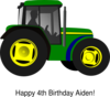 Little Green Tractor Clip Art