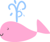 Small Pink Whale Clip Art