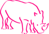 Pink Rhino Clip Art