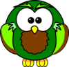 Dark Green Owl Clip Art