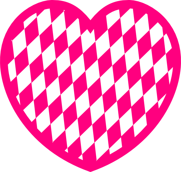 Download Pink Heart With Diamond Pattern Clip Art at Clker.com ...