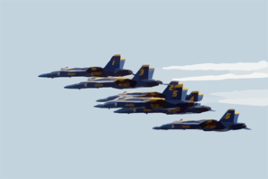 Blue Angels - Fly-by At Fleet Week Clip Art