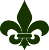 Dark Green Fleur De Lis Clip Art