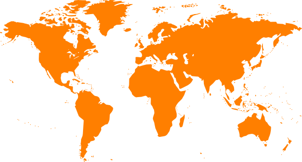 World Map - Orange Clip Art at Clker.com - vector clip art online