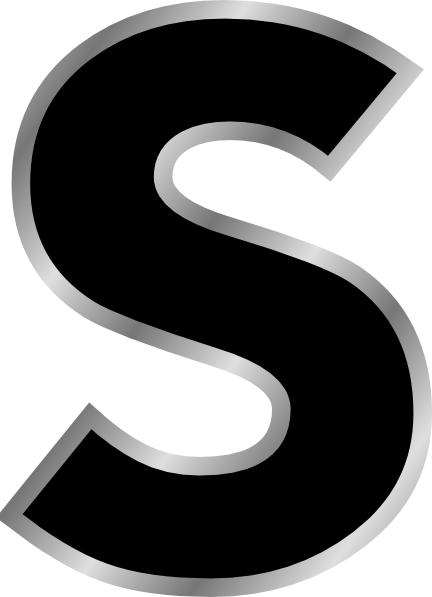 Letter S Black Clip Art at Clker.com - vector clip art online, royalty