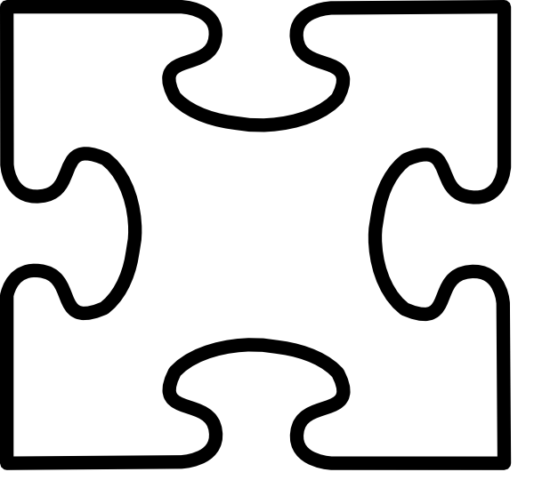 Four Point Puzzle Clip Art at Clker.com - vector clip art online ...