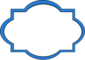 Blue Frame Label Clip Art