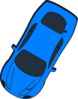 Blue Car - Top View - 240 Clip Art