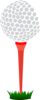 Red Golf Tee Clip Art