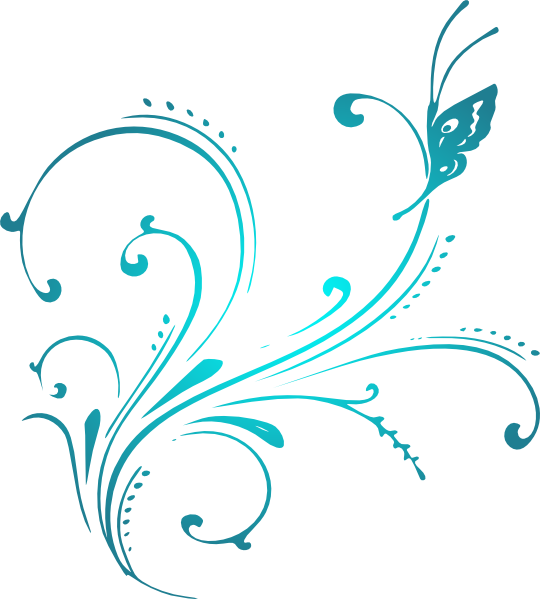 Butterfly Scroll Clip Art at Clker.com - vector clip art online