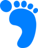 Left Footprint Blue Clip Art