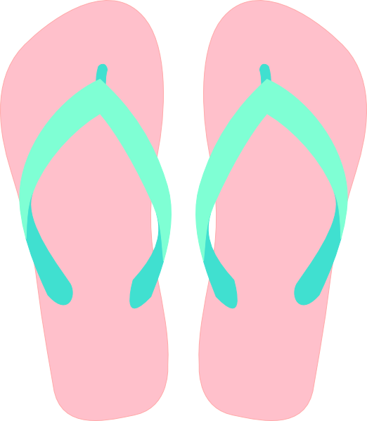 Pink Flipflops Clip Art at Clker.com - vector clip art online, royalty ...