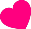 Tilted Heart Pink Clip Art