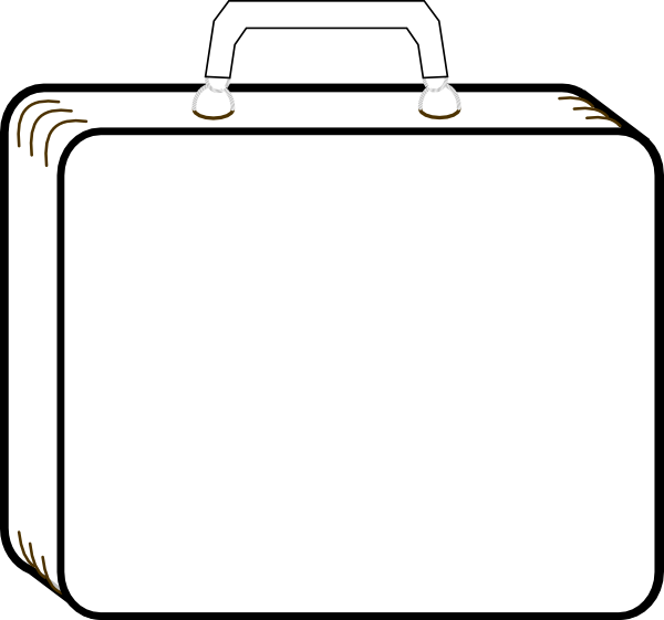 Colorless Suitcase Clip Art at Clker.com - vector clip art online