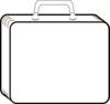 Colorless Suitcase Clip Art