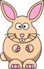 Cartoon Bunny Beige Clip Art