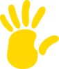 Left Hand - Yellow Clip Art