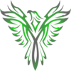 Green Phoenix Gradient Clip Art