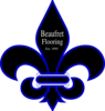 Royal Blue Fleur De Lis Beaufret Flooring Logo Clip Art