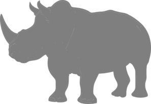 Gray Rhino Clip Art
