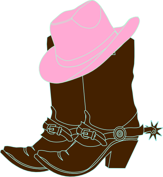 Cowgirl Boots And Pink Cowgirl Hat Clip Art at Clker.com - vector clip ...