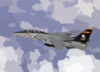 F-14 Tomcat Assigned To Vf-103 Conducts Mission Over The Mediterranean Sea. Clip Art