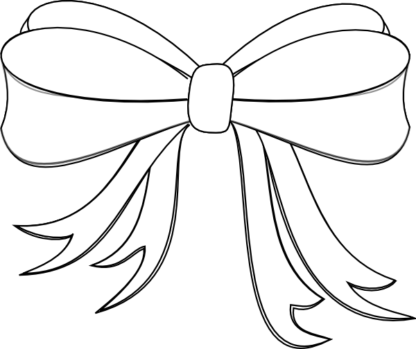 White Ribbon Bow Clip Art at Clker.com - vector clip art online ...