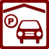 Hotel Icon Indoor Parking - Red2 Clip Art