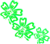 Three Flowers Green Clip Art