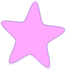 Bright  Baby Pink Star Clip Art