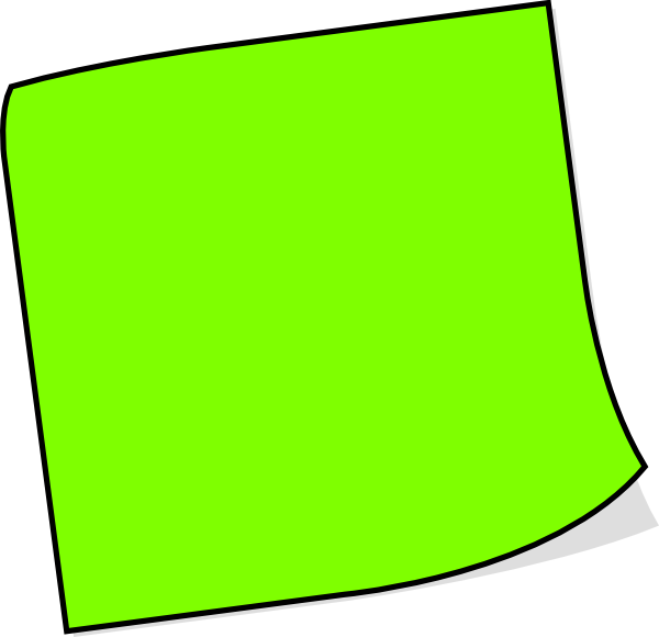 Neon Green Sticky Note Clip Art at Clker.com - vector clip art online