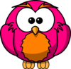 Magenta And Orange Hoot Clip Art