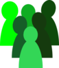 2% Green Crowd Clip Art